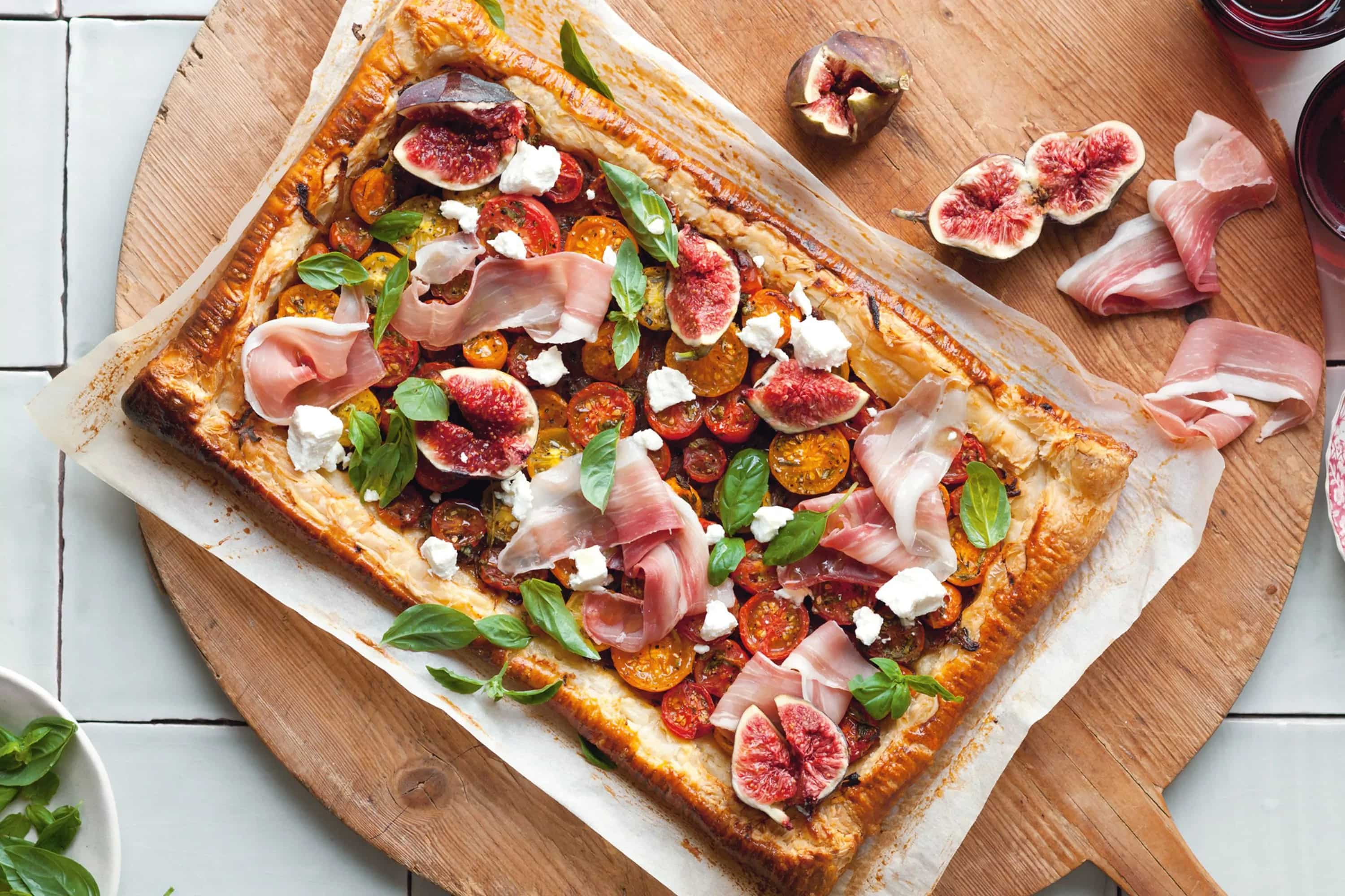 How to make Fig Tomato And Prosciutto Tart Recipe