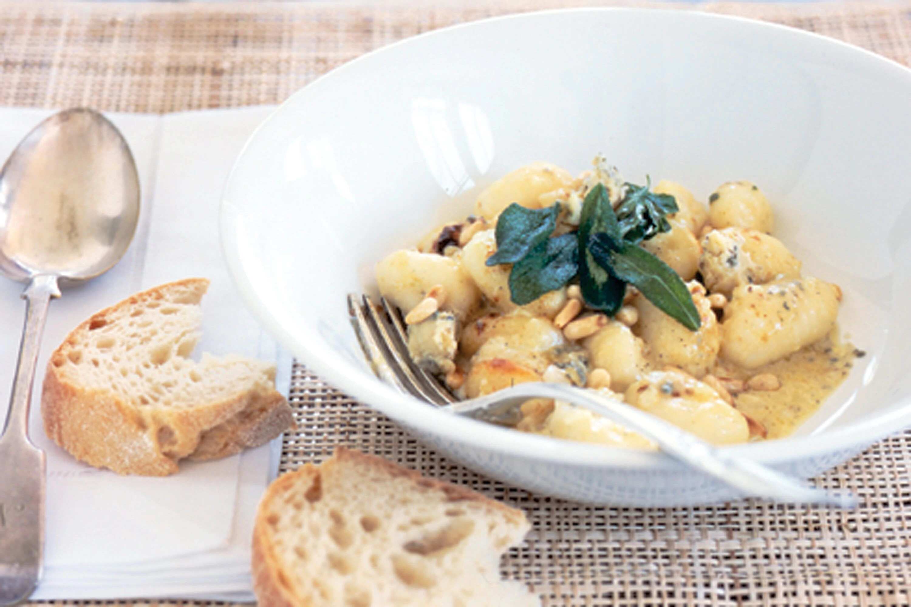 How to make Gnocchi With Blue Cheese Pine Nuts And Fried Herbs Recipe