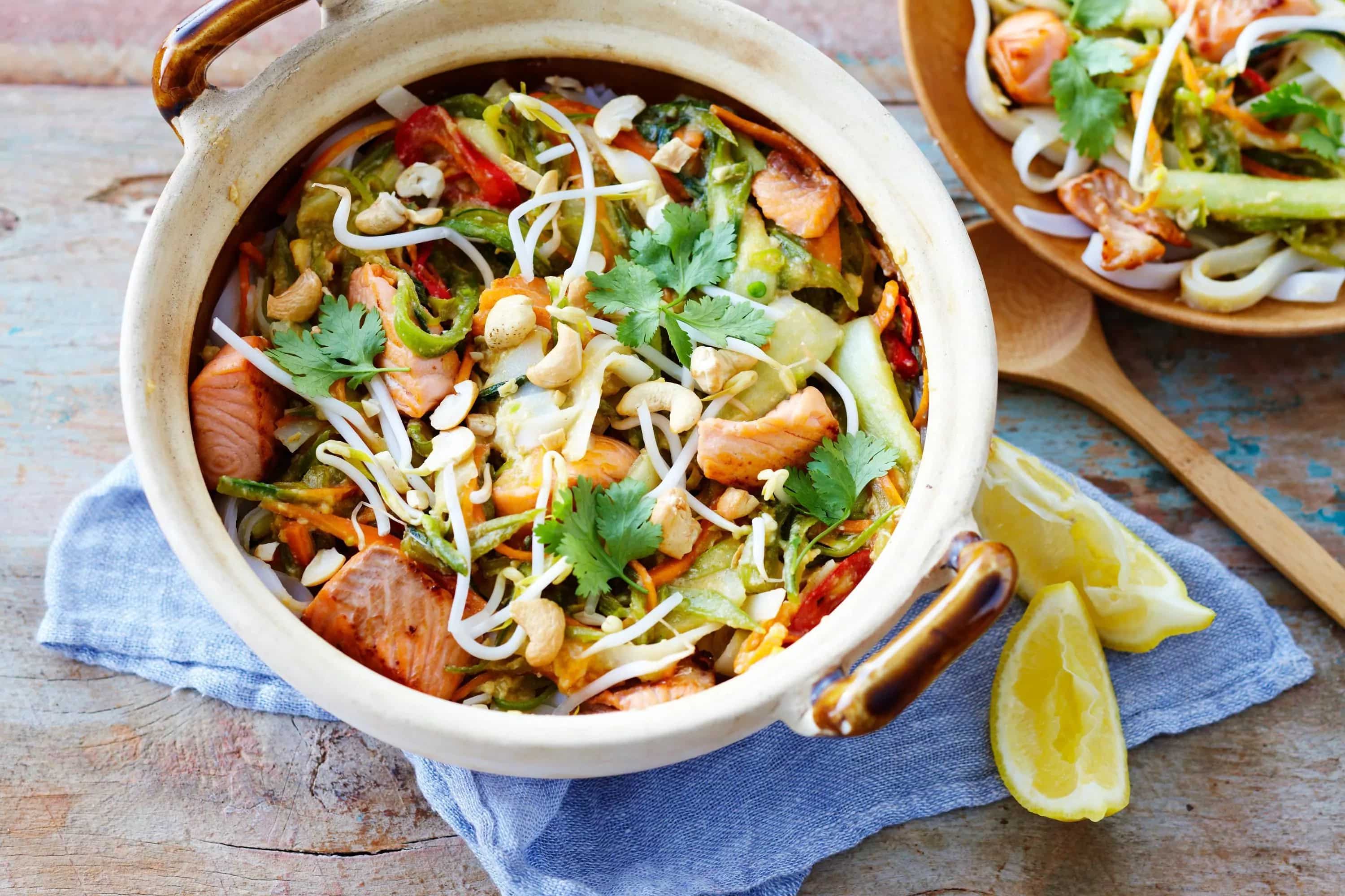 How to make Grilled Salmon And Cashew Pad Thai Recipe
