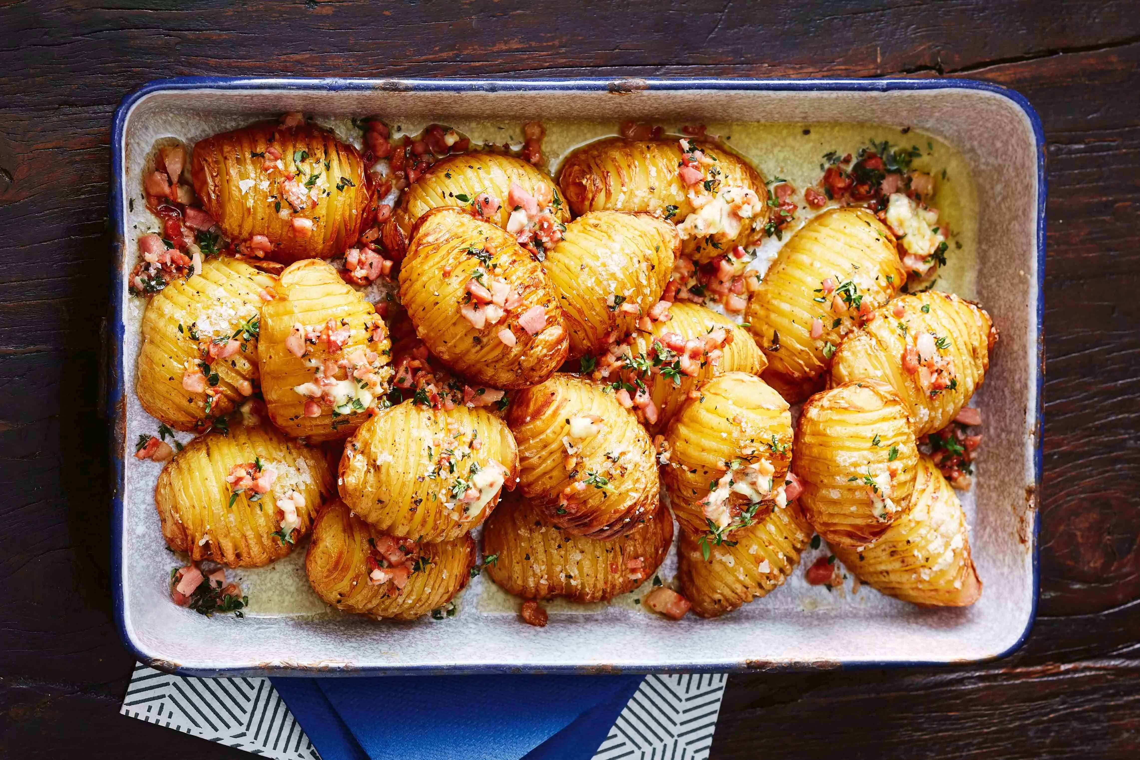 How to make Hasselback Potatoes With Bacon Butter Recipe