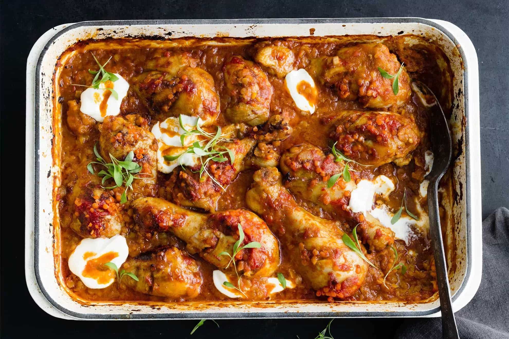 How to make Indianspiced Chicken Drumsticks Tray Bake Recipe