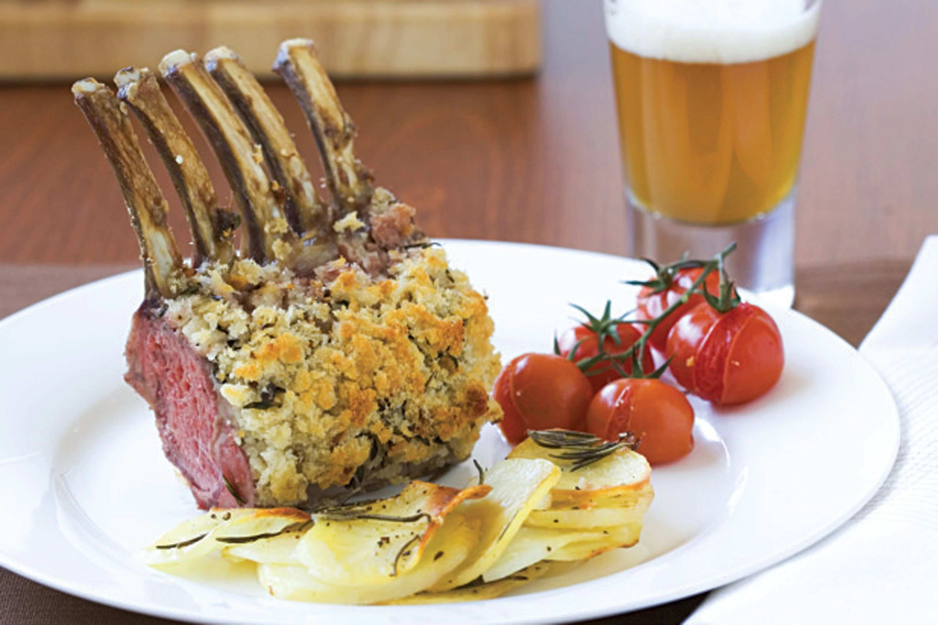 How to make Lamb Racks With Anchovy Lemon And Thyme Crust Recipe
