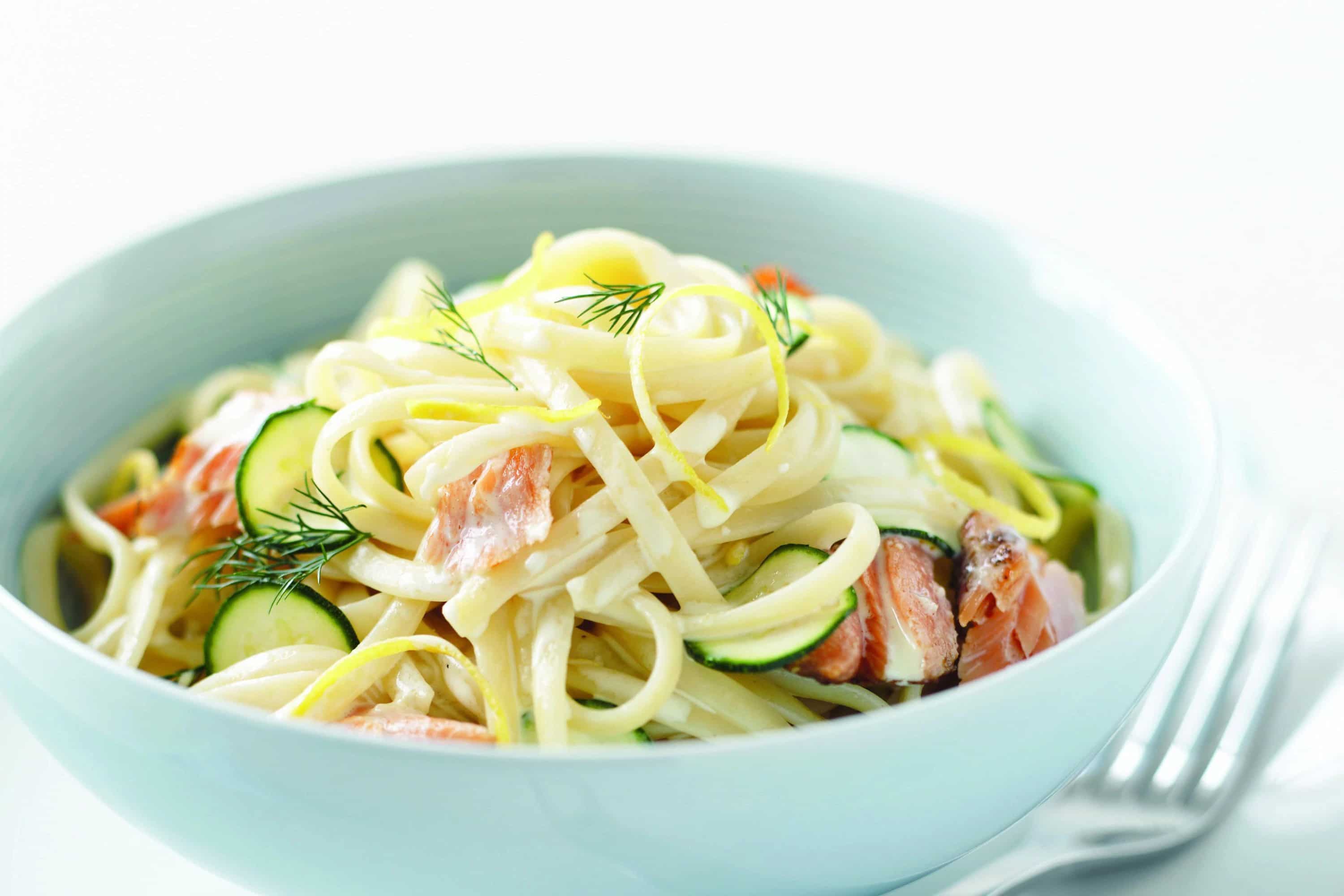 How to make Linguine With Zucchini And Smoked Trout Recipe