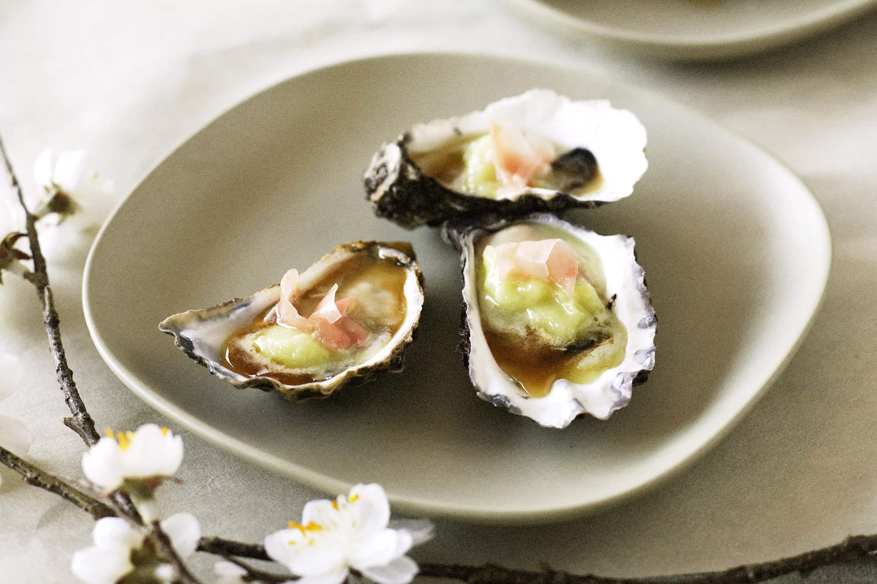 How to make Oysters With Wasabi Granita & Pickled Ginger Recipe