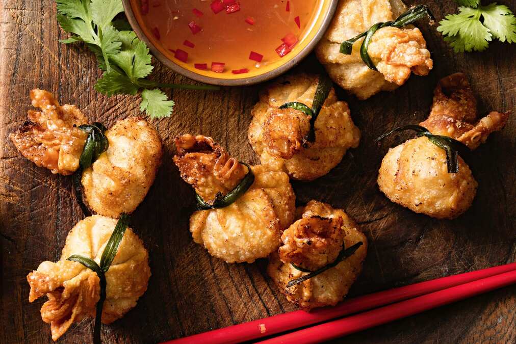 Pork And Coriander Money Bags