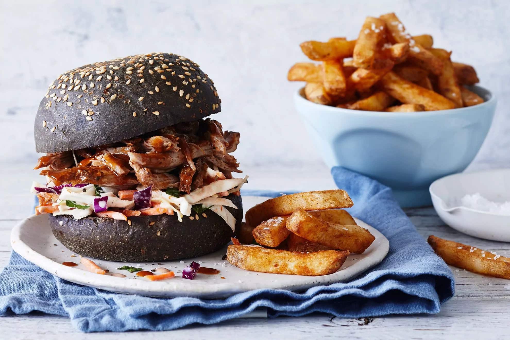How to make Pulled Pork And Spicy Slaw Brioche Burgers Recipe
