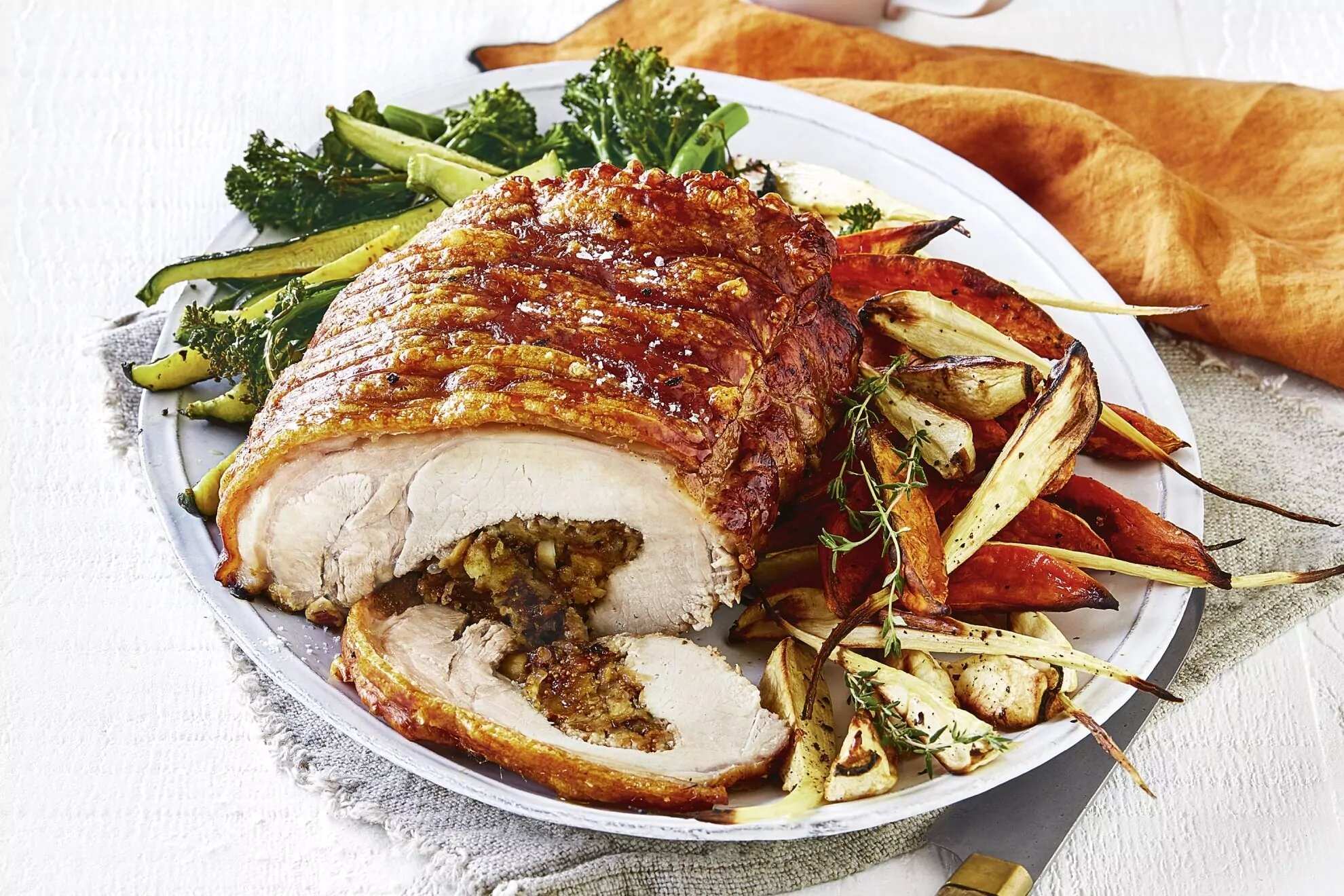 How to make Roast Pork With Fig And Hazelnut Stuffing Recipe