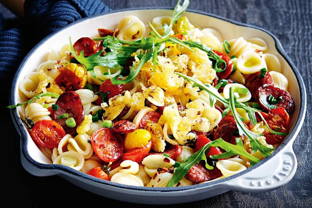 Roast Tomato And Chorizo Orecchiette