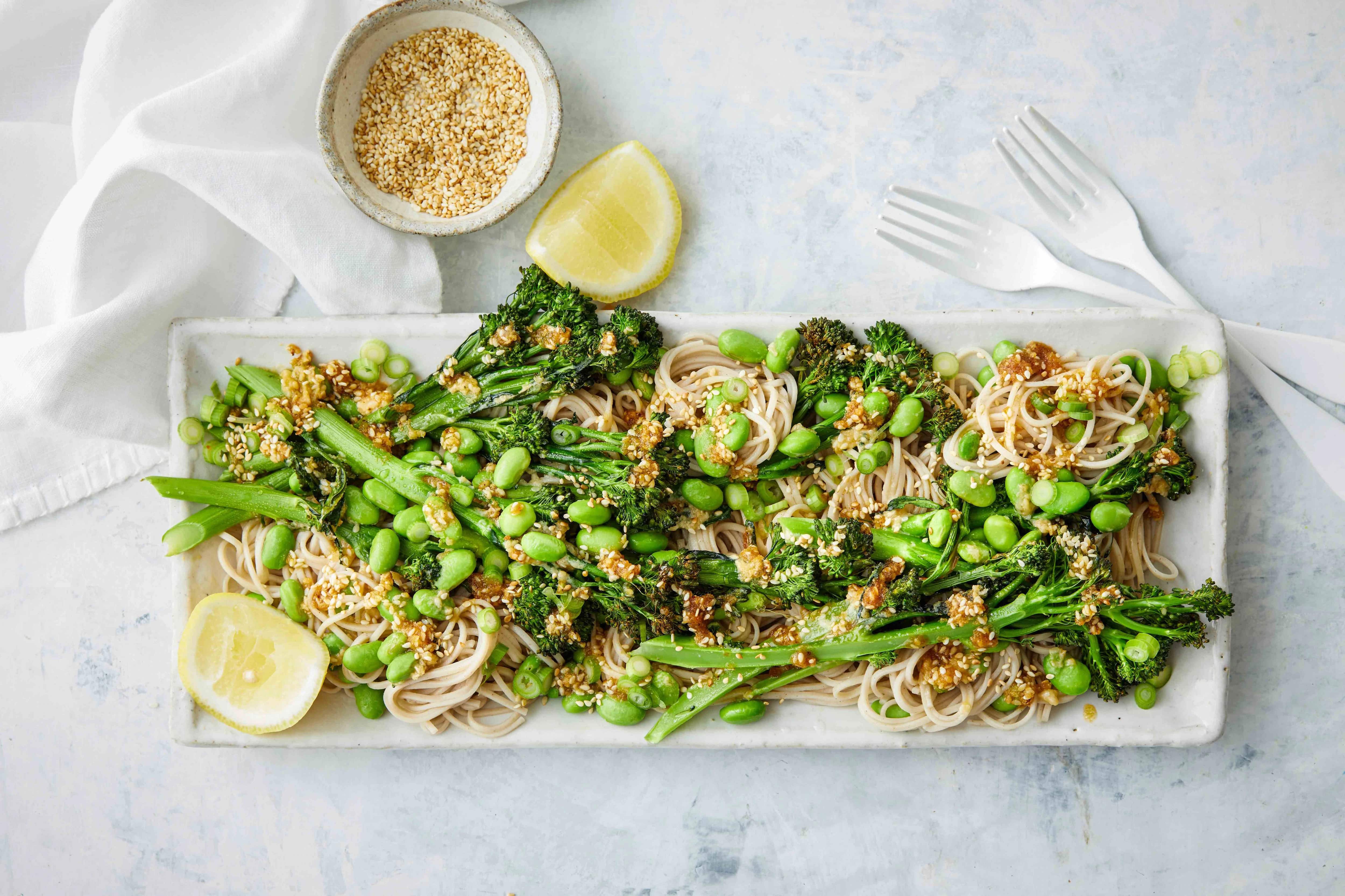 How to make Roasted Broccolini With Sesame Miso Butter Recipe