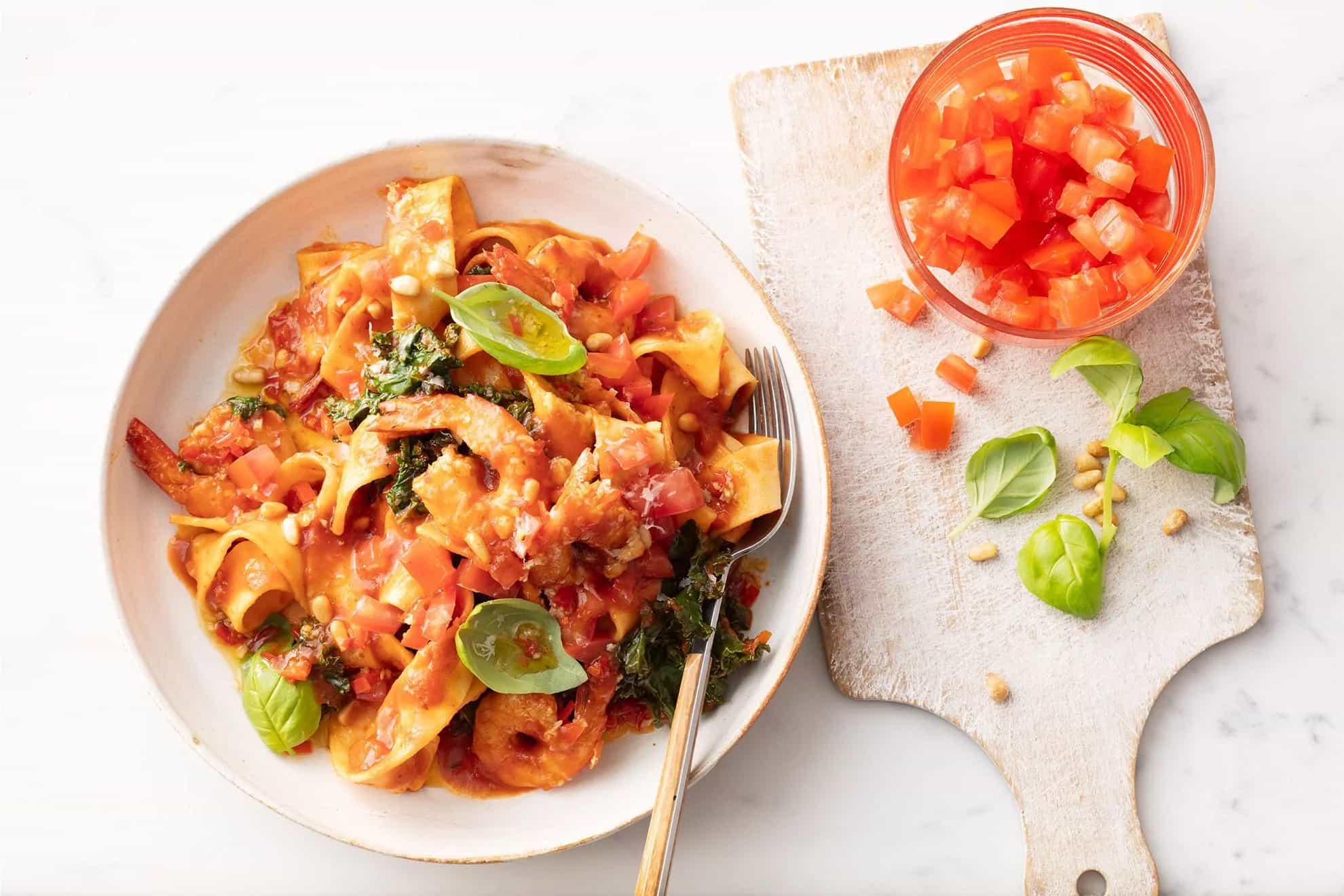 How to make Sizzling Prawn Pappardelle Recipe