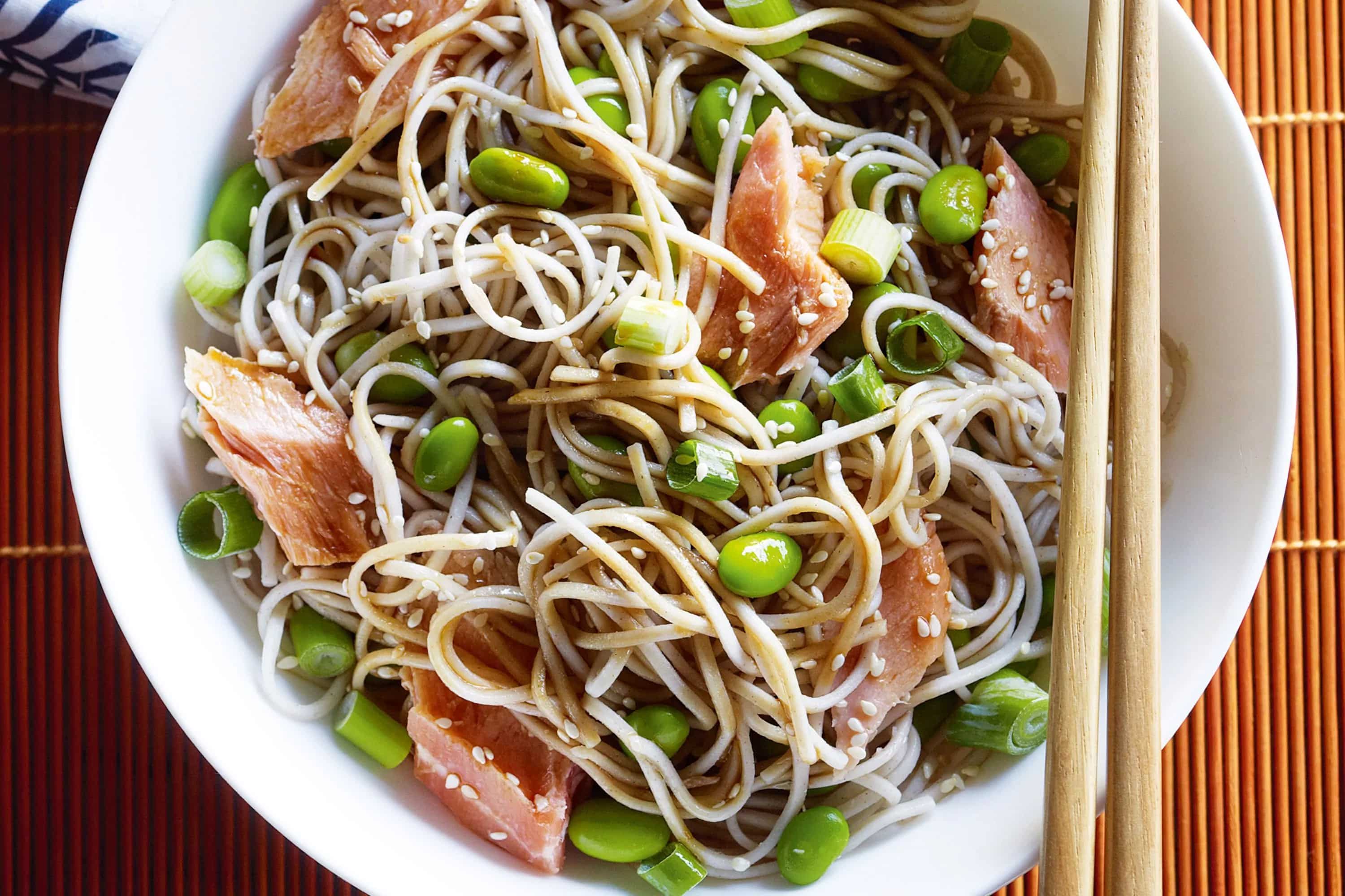 How to make Soba Noodles With Salmon & Ponzu Sauce Recipe