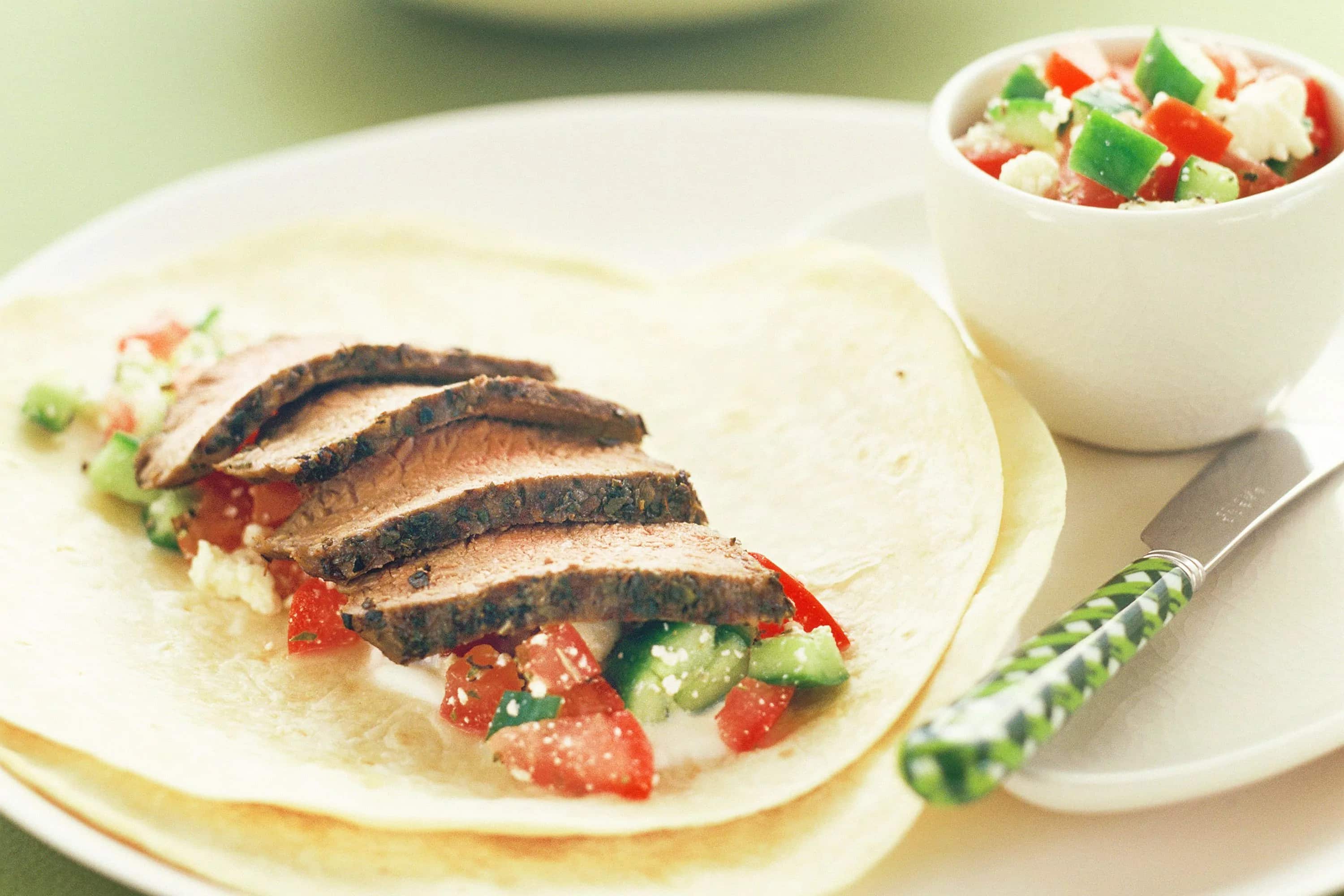 How to make Souvlaki Lamb Wraps Recipe