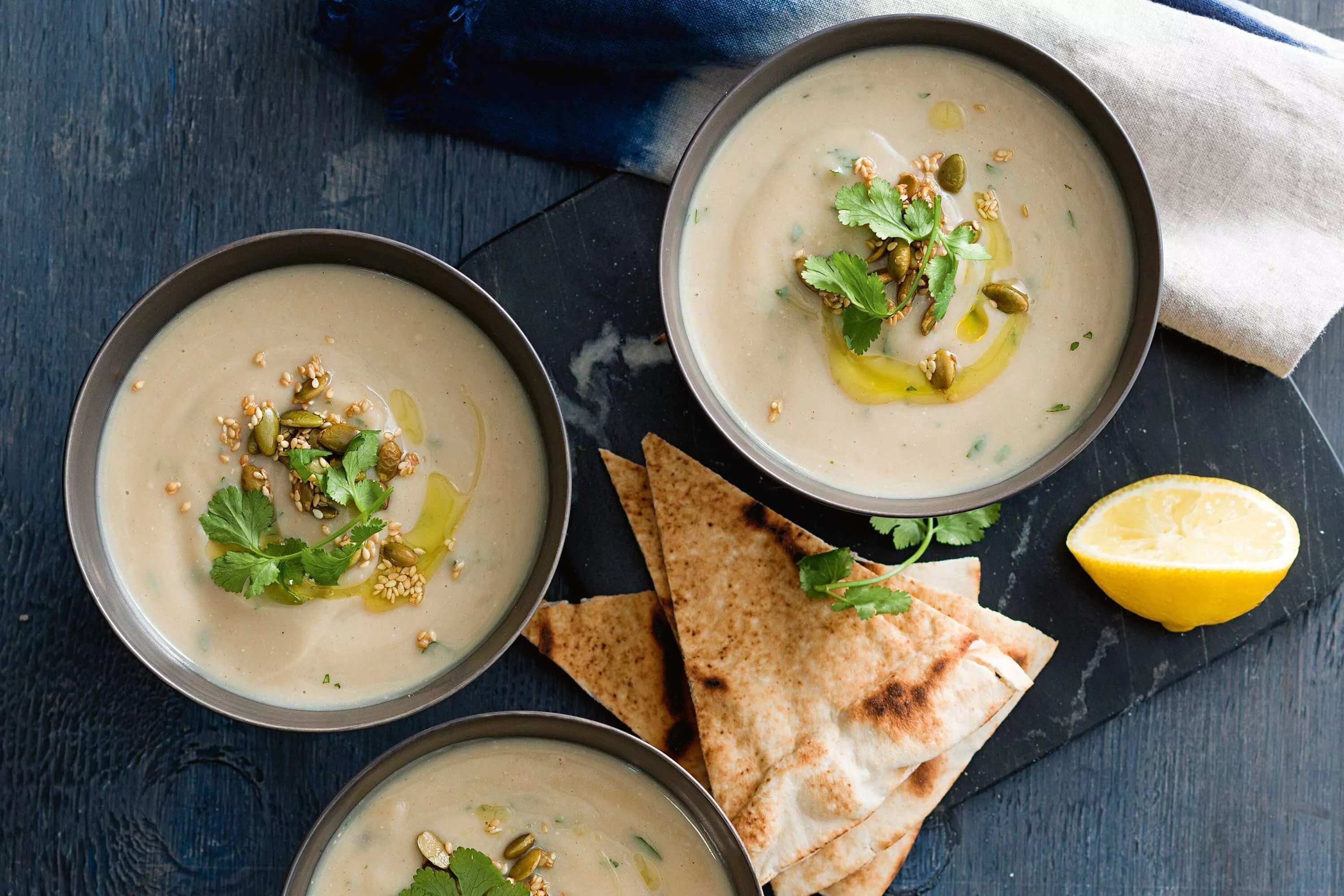 How to make Spiced Cauliflower And Tahini Soup Recipe