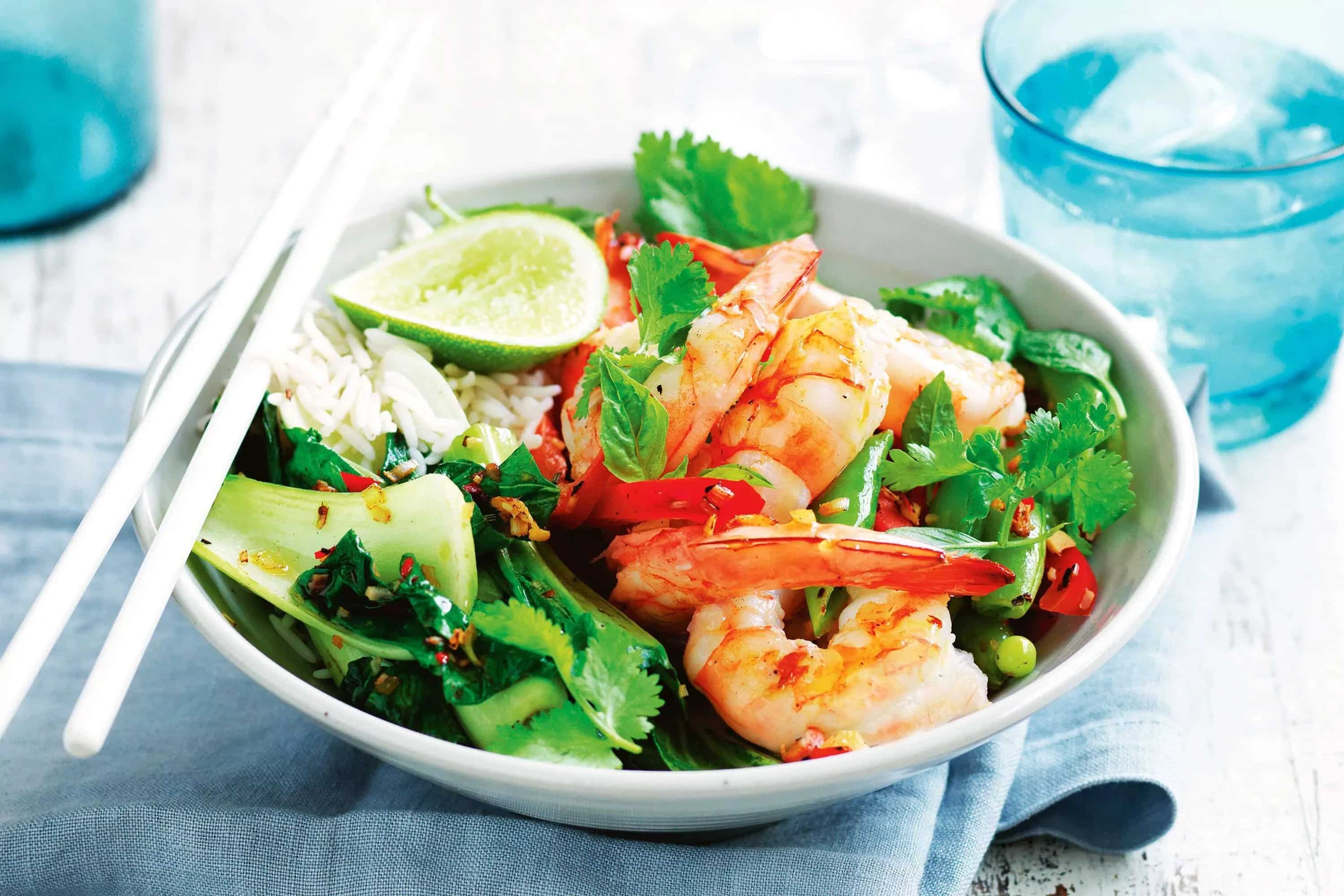 How to make Spicy Vietnamese Lemongrass Prawns With Pak Choy Recipe