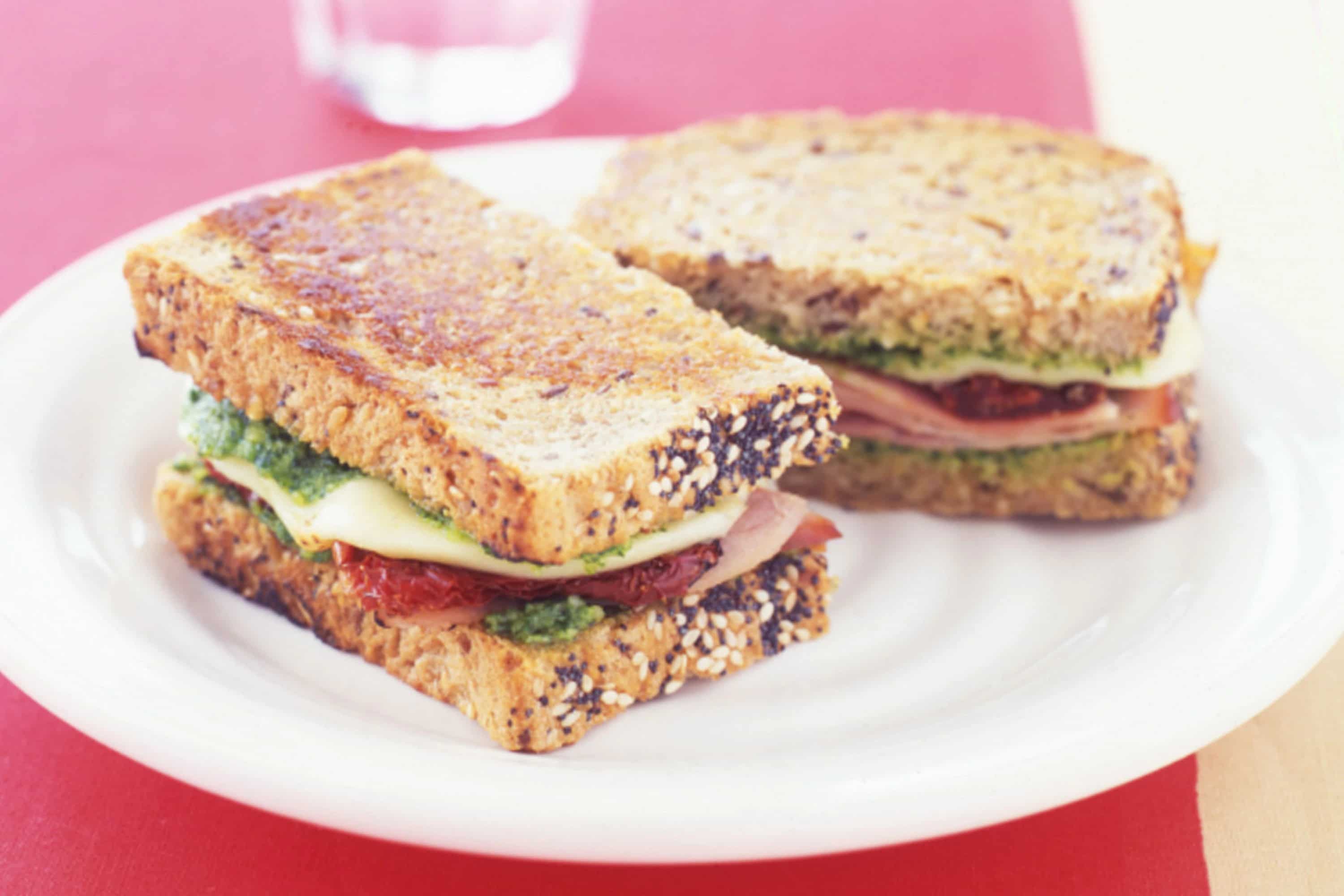 How to make Sun-dried Tomato Ham And Mozzarella Toasted Sandwiches Recipe