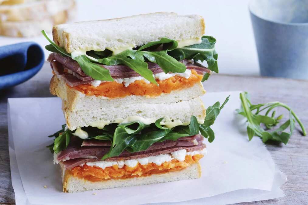 Sweet Potato And Corned Beef Sandwich