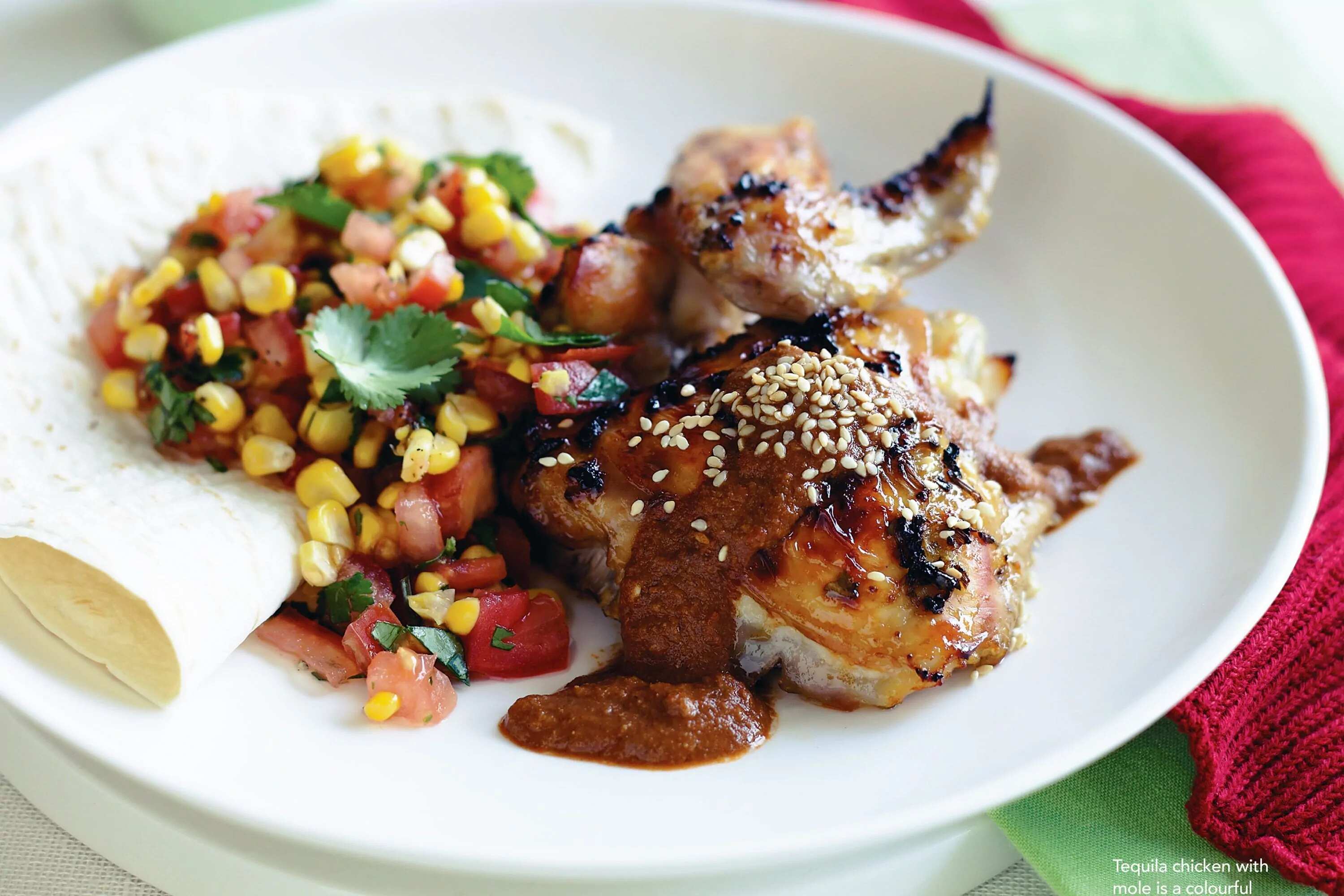 How to make Tequila Chicken With Mole Recipe
