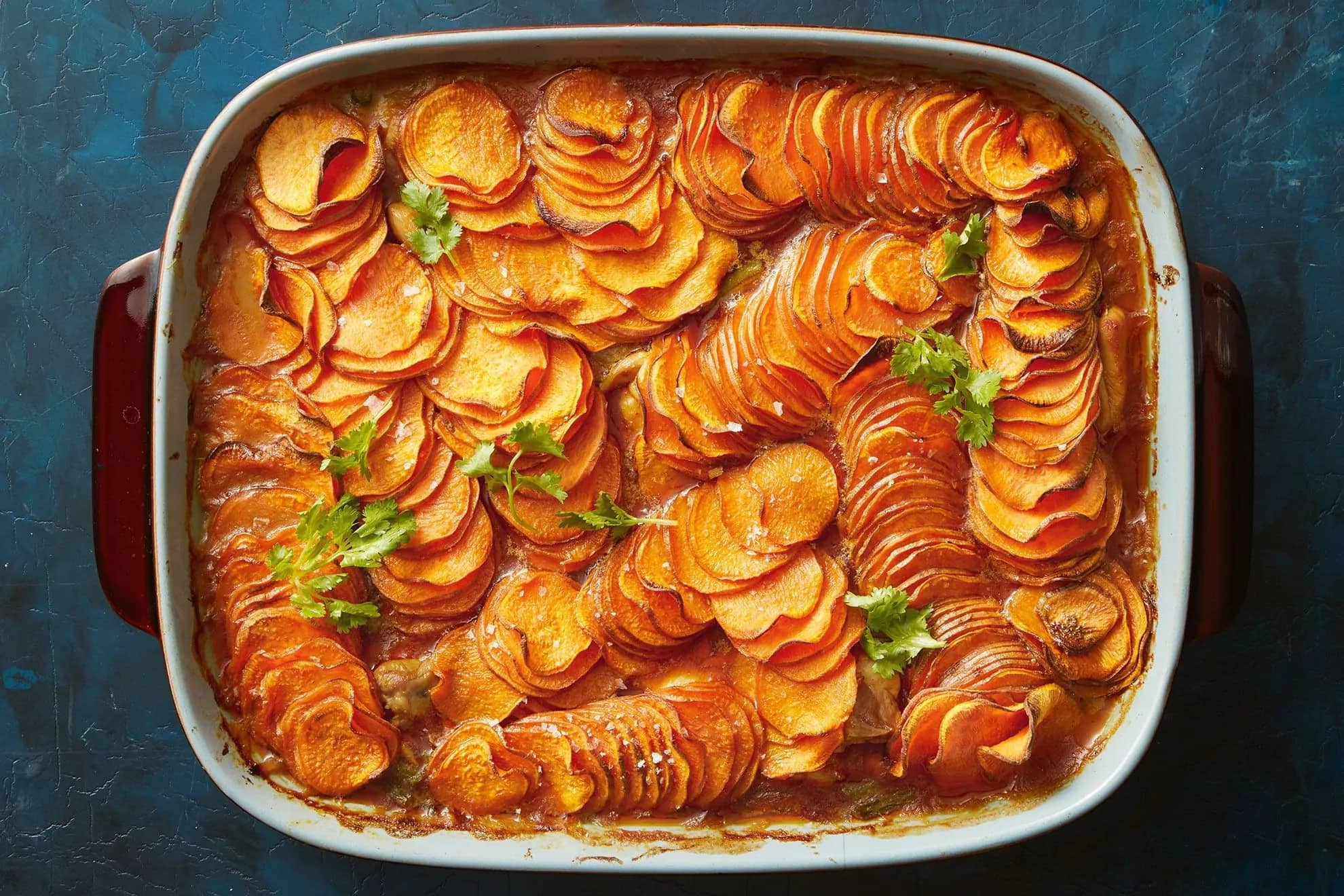 How to make Thai Chicken Pie With Crispy Sweet Potato Topping Recipe