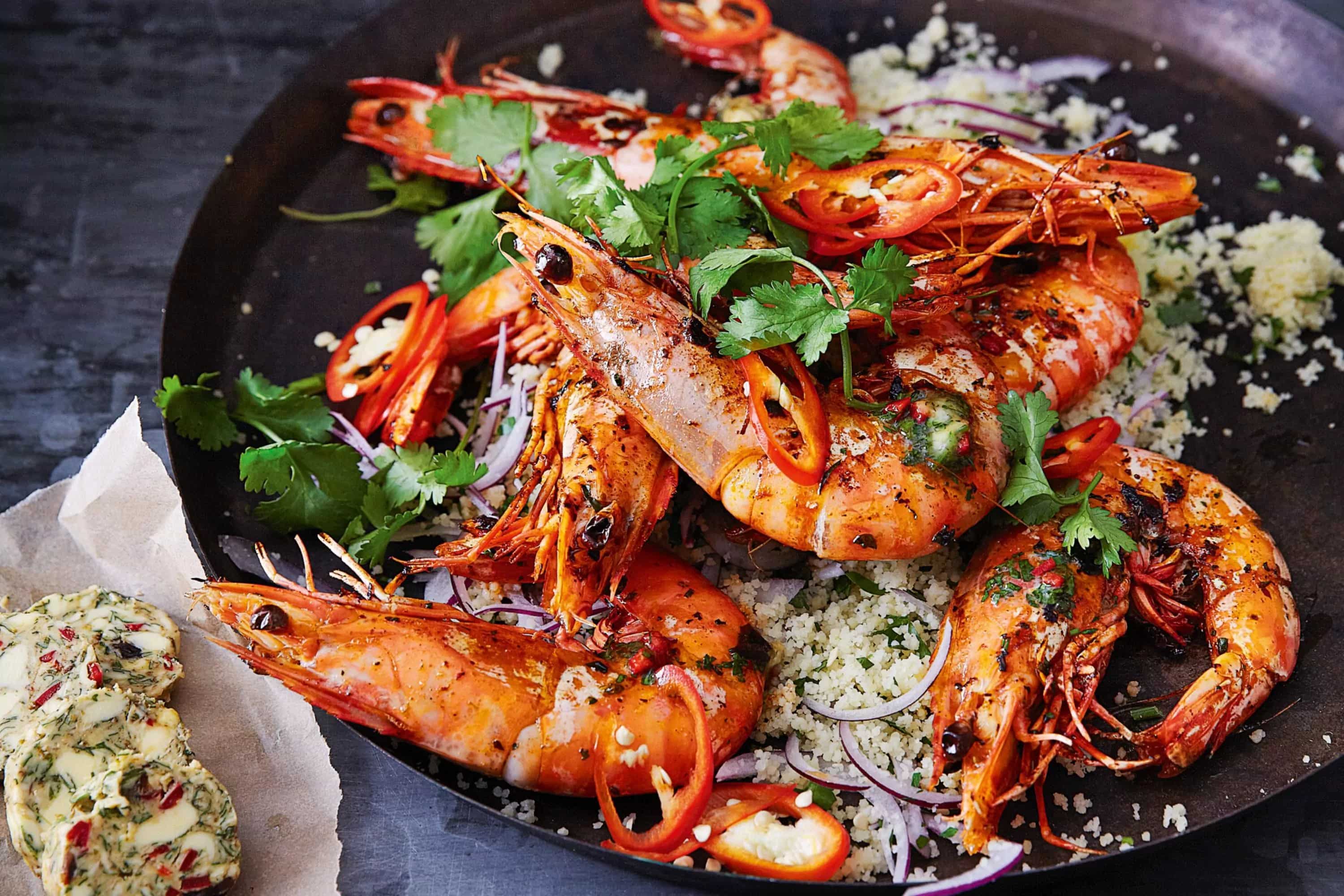 How to make Tiger Prawns With Chermoula Butter Recipe