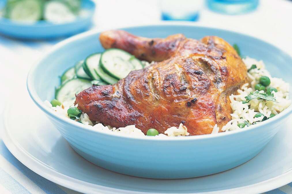 Tikka Chicken With Pea And Coriander Pilaf