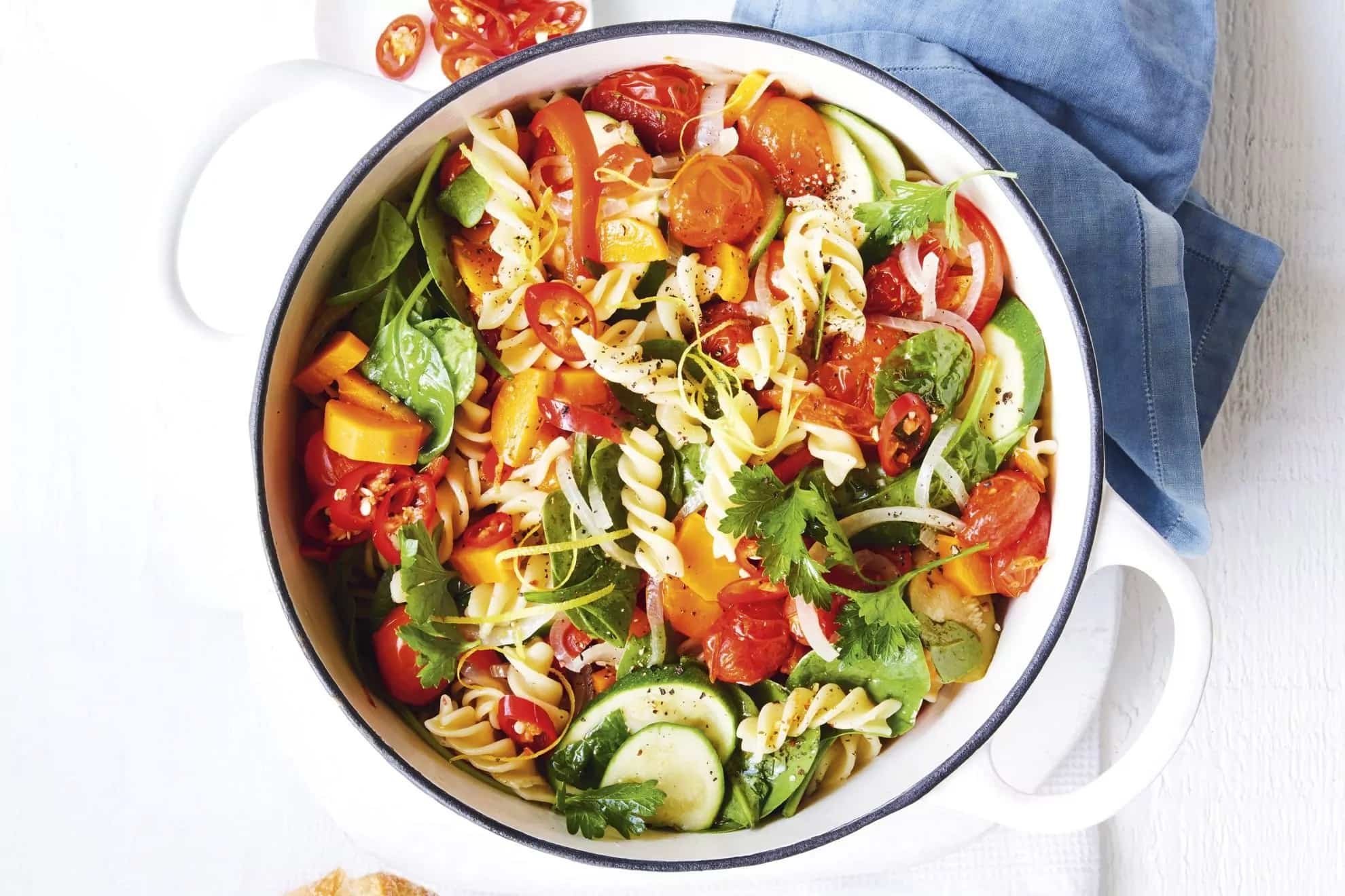 How to make Veggie-loaded Spiral Pasta Recipe