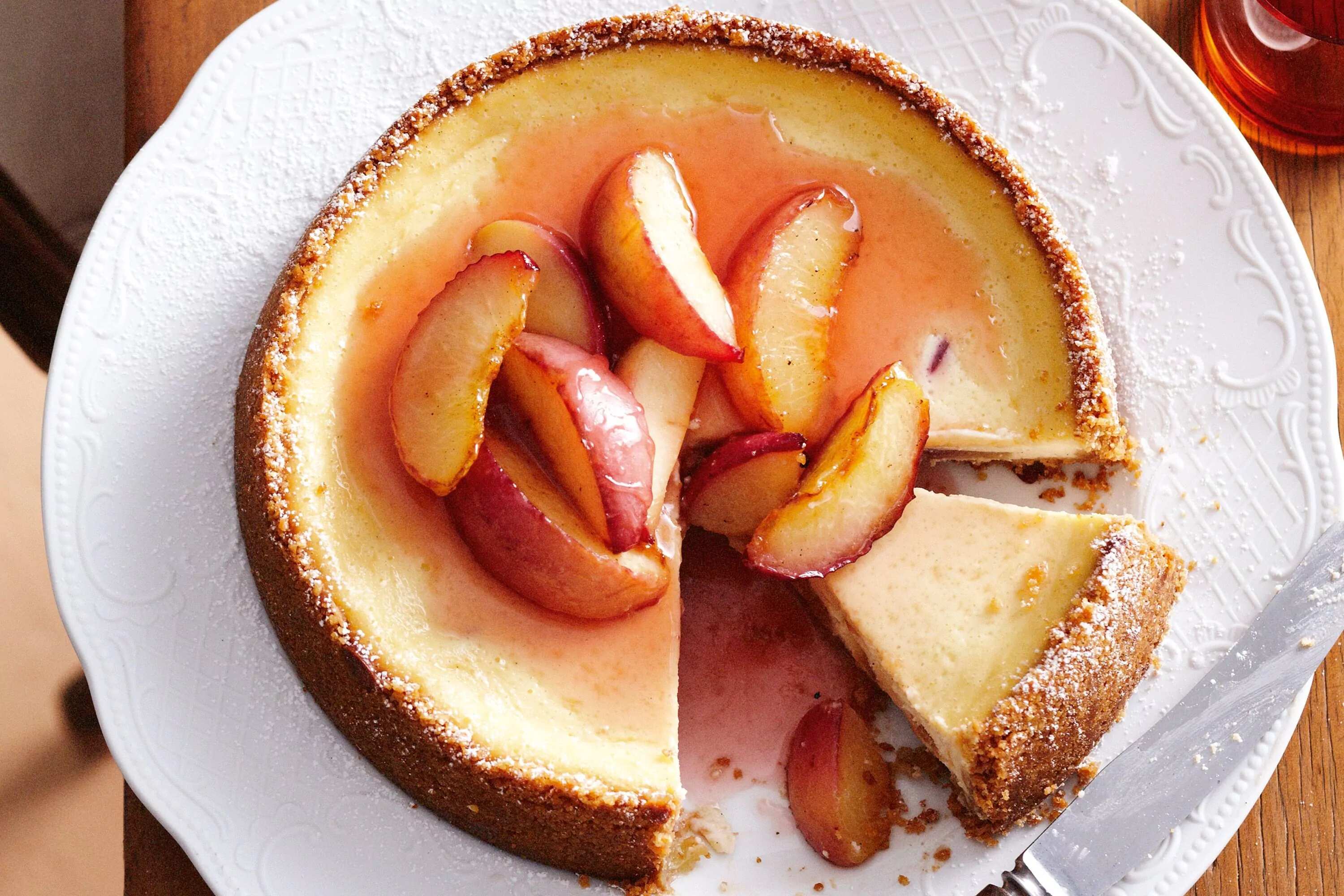 How to make White Peach & Amaretto Cheesecake Recipe