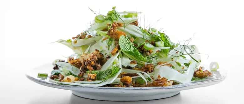 How to make Fennel Salad With Bread Crumbs Walnuts And Anchovy Vinaigrette Recipe