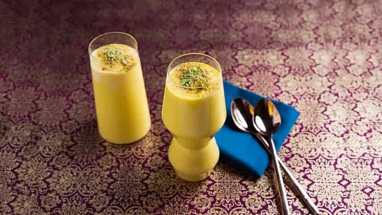 How to make Boozy Mango And Kaffir Lime Lassi Recipe