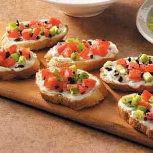 How to make Basil Cream Cheese Bruschetta Recipe