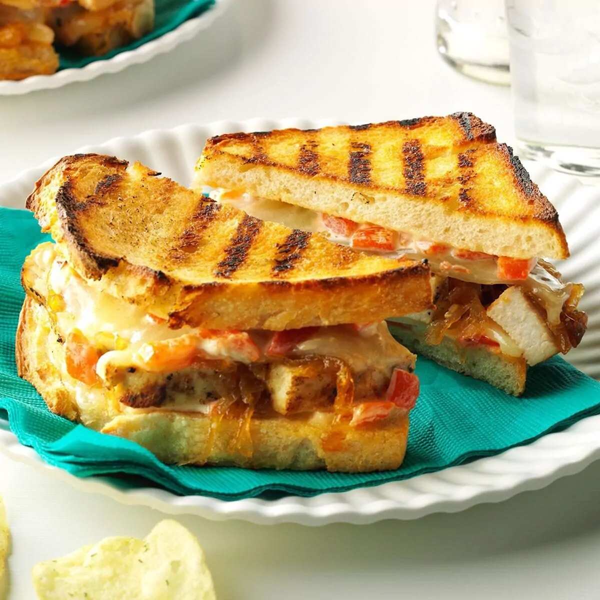 How to make Chicken &amp; Caramelized Onion Grilled Cheese Recipe