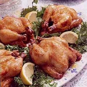Citrus-Baked Cornish Hens