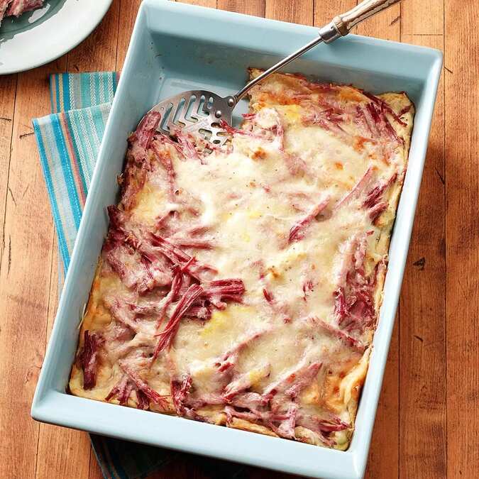 Corned Beef 'N' Cheese Strata