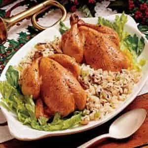Cornish Hens With Rice Dressing Cornish Hens With Rice Dressing