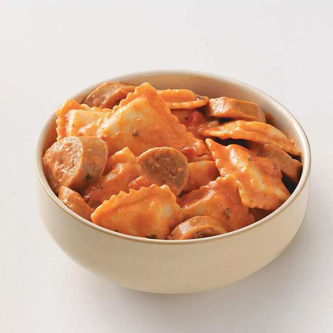 Easy Sausage & Ravioli For Two