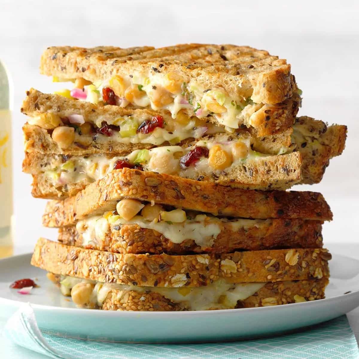 How to make Grilled Chickpea Salad Sandwich Recipe