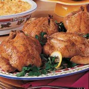 Herbed Cornish Hens