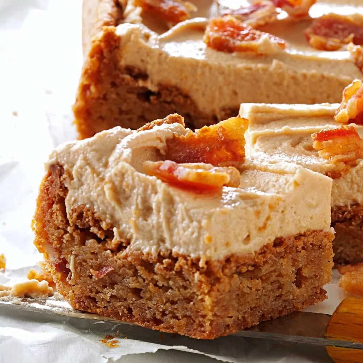 How to make Peanut Butter & Bacon Blondies Recipe