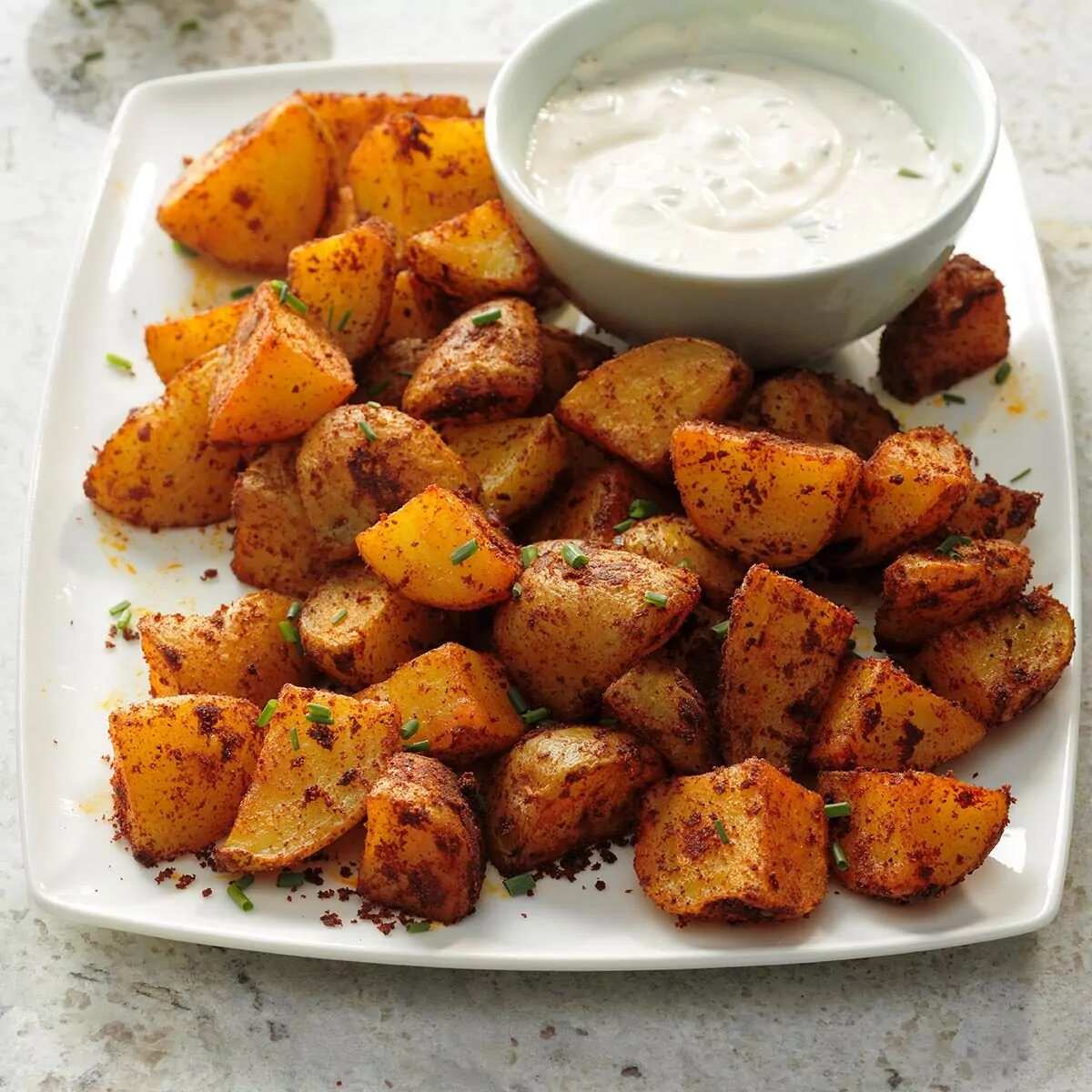 How to make Spicy Potatoes With Garlic Aioli Recipe