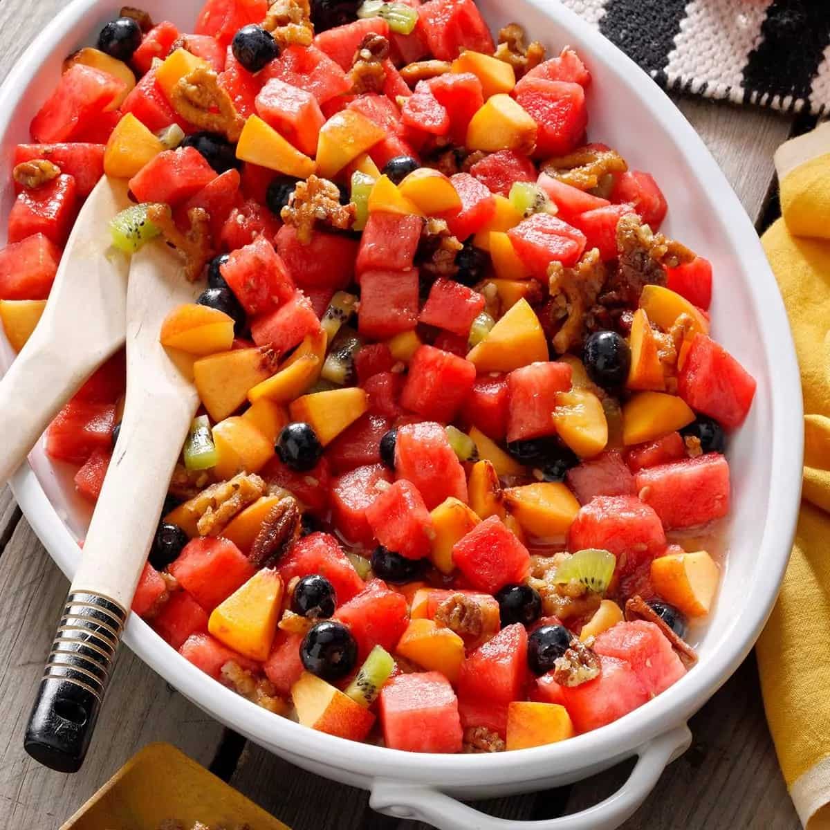How to make Watermelon Salad With Cinnamon Pretzel Crunch Recipe