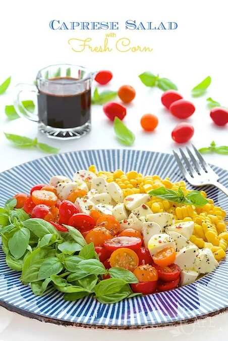 Caprese Salad With Fresh Corn