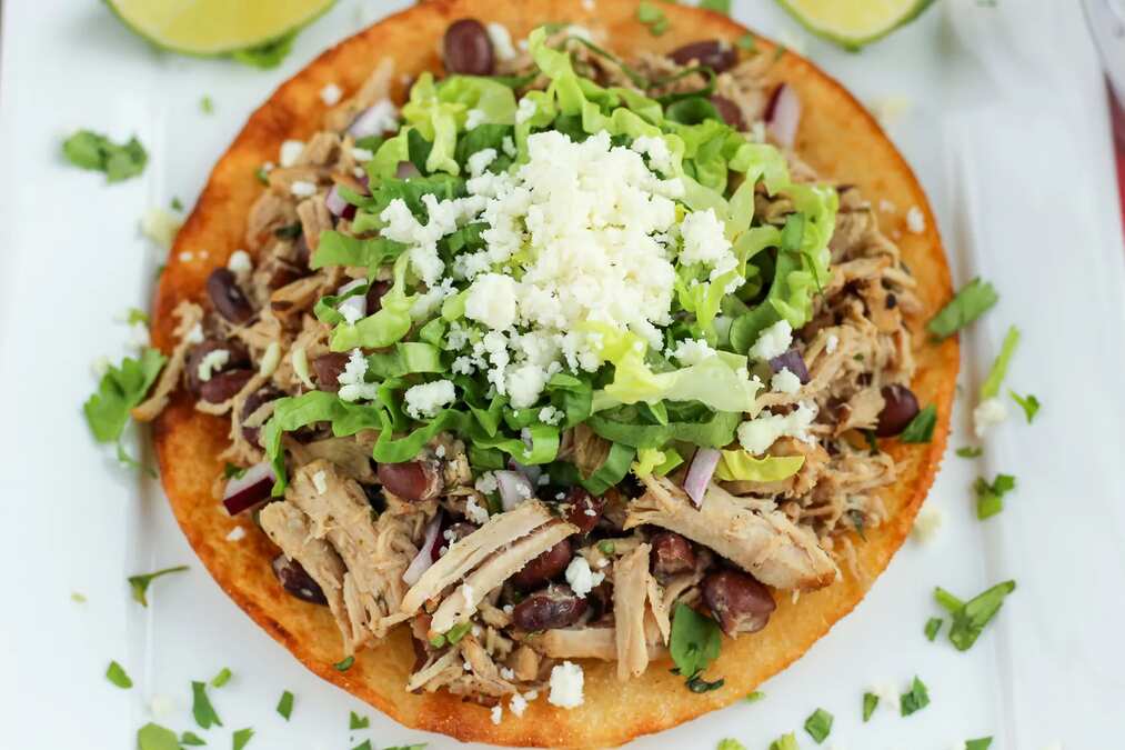 Pork and Black Bean Tostadas
