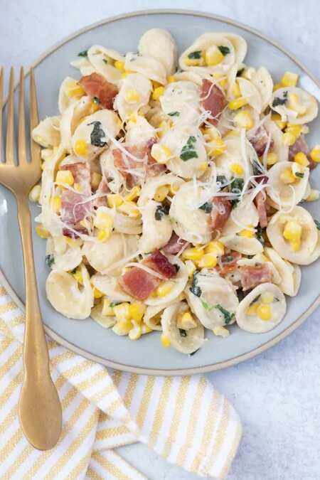 Corn And Bacon Pasta
