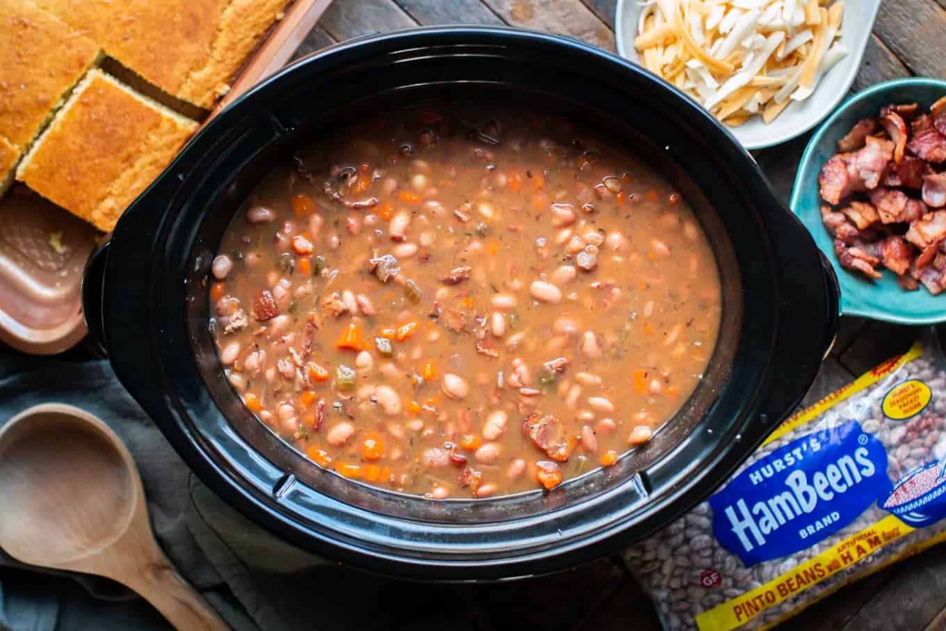 How to make Slow Cooker Pinto Bean And Bacon Soup Recipe