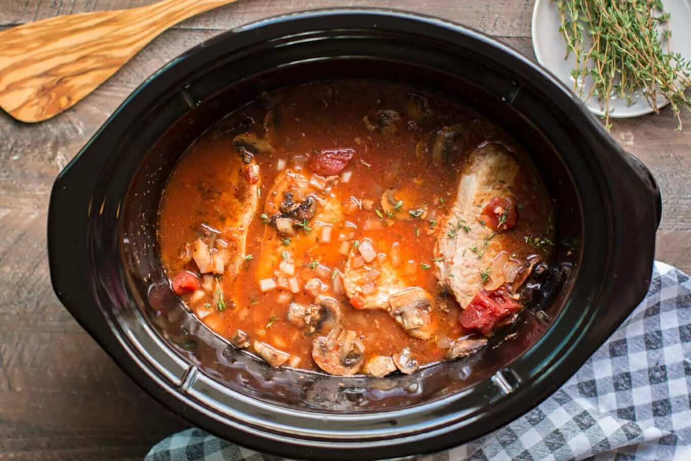 How to make Slow Cooker Pork Chop Cacciatore Recipe