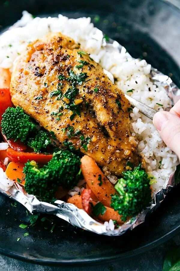 How to make Foil Pack Honey Garlic Chicken Recipe