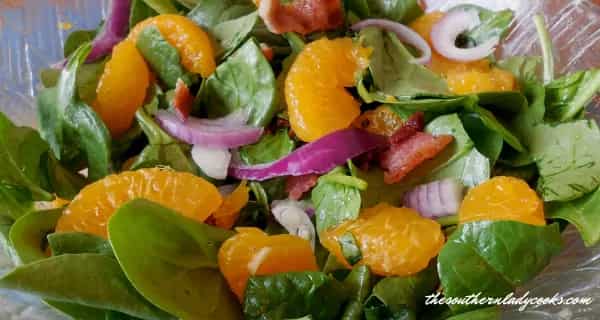 How to make Bacon And Mandarin Orange Spinach Salad Recipe