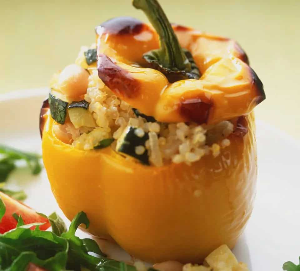 How to make Vegan Couscous Stuffed Bell Peppers Recipe