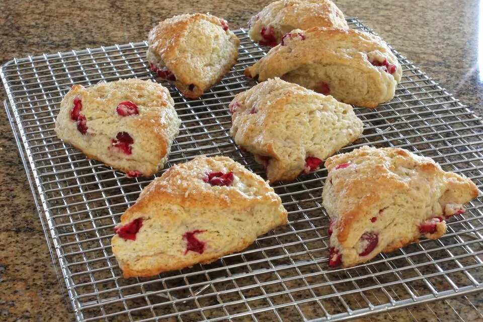 Cranberry Cornmeal Scones With Pecans