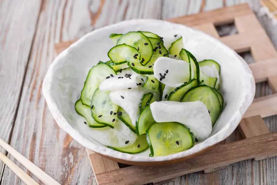How to make Daikon And Cucumber Sunomono Salad Recipe
