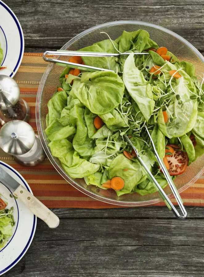 creamed lettuce dressing recipe Fresh Garden Lettuce Salad with Sweet Cream Dressing
